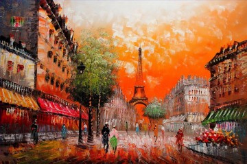 st084B impresionismo escenas de París Pinturas al óleo